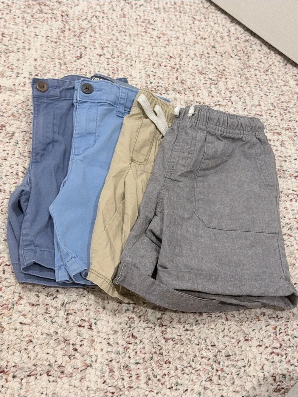 Boy Shorts Lot Uniform 5/6 Old Navy Cat Jack OshKosh -Great Condition Khaki/Blue